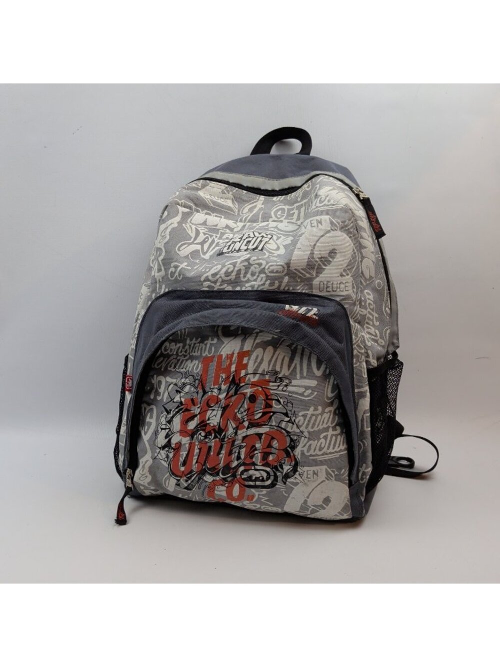 Y2K Ecko Unltd. Backpack Graffiti Street Tag Grunge Goth Alt 2000's Gray Tech